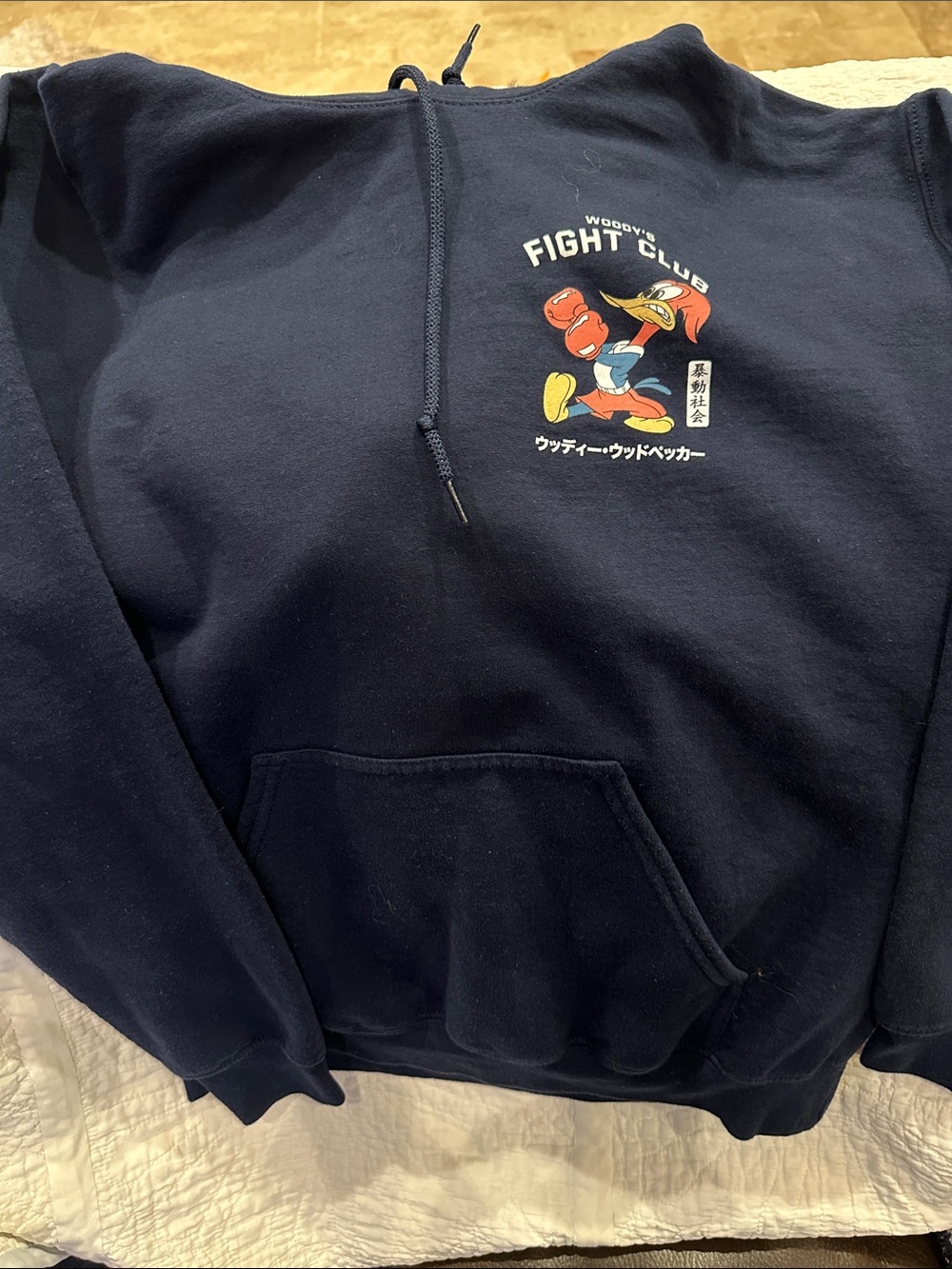 riot society Navy Graphic 'Fight Club' Pullover Hoodie
